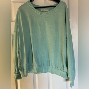 We The Free Teal Crewneck Top M